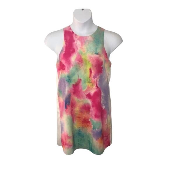 A’gaci Pastel Watercolor Sleeveless Dress Spring Easter Size Small - Picture 2 of 14